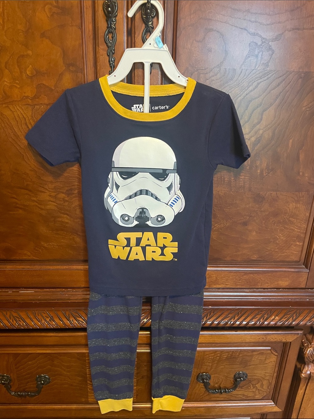 Carter's Star Wars Glow in the Dark Stormtrooper Kids Pajama Set Size 5